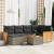 Set canapele de grădină, 7 piese, cu perne, gri, poliratan GartenMobel Dekor