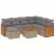 Set canapele de grădină, 8 piese, cu perne, bej, poliratan GartenMobel Dekor