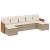 Set canapele de grădină, 7 piese, cu perne, bej, poliratan GartenMobel Dekor