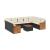 Set canapele de grădină cu perne, 10 piese, negru, poliratan GartenMobel Dekor