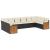 Set canapele de grădină cu perne, 10 piese, negru, poliratan GartenMobel Dekor