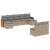 Set canapele de grădină, 9 piese, cu perne, bej, poliratan GartenMobel Dekor