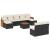 Set canapele de grădină cu perne, 10 piese, negru, poliratan GartenMobel Dekor