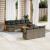 Set canapele de grădină cu perne, 11 piese, gri, poliratan GartenMobel Dekor