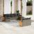 Set canapele de grădină, 9 piese, cu perne, gri, poliratan GartenMobel Dekor