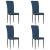 Scaune de bucătărie, 4 buc., albastru, catifea GartenMobel Dekor