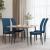 Scaune de bucătărie, 4 buc., albastru, catifea GartenMobel Dekor