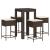 Set mobilier bar de grădină cu perne, 5 piese, maro, poliratan GartenMobel Dekor
