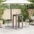 Set mobilier bar de grădină, cu perne, 3 piese, gri, poliratan GartenMobel Dekor