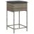 Set mobilier bar de grădină, cu perne, 3 piese, gri, poliratan GartenMobel Dekor