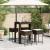 Set mobilier bar de grădină cu perne, 5 piese, maro, poliratan GartenMobel Dekor