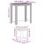 Set mobilier bar de grădină, cu perne, 5 piese, gri, poliratan GartenMobel Dekor