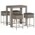 Set mobilier bar de grădină, cu perne, 5 piese, gri, poliratan GartenMobel Dekor