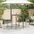 Set mobilier bar de grădină, cu perne, 3 piese, gri, poliratan GartenMobel Dekor