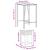 Set mobilier bar de grădină, cu perne, 3 piese, gri, poliratan GartenMobel Dekor