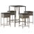 Set mobilier bar de grădină, cu perne, 5 piese, gri, poliratan GartenMobel Dekor
