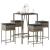 Set mobilier bar de grădină, cu perne, 5 piese, gri, poliratan GartenMobel Dekor