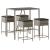 Set mobilier bar de grădină, cu perne, 5 piese, gri, poliratan GartenMobel Dekor