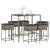 Set mobilier bar de grădină cu perne, 7 piese, gri, poliratan GartenMobel Dekor