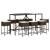 Set mobilier bar de grădină, cu perne, 9 piese, maro, poliratan GartenMobel Dekor