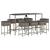 Set mobilier bar de grădină, cu perne, 9 piese, gri, poliratan GartenMobel Dekor