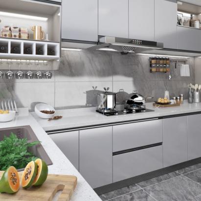 Folie mobilier autoadezivă argintiu extralucios 500x90 cm PVC GartenMobel Dekor