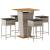 Set mobilier bar de grădină, cu perne, 5 piese, gri, poliratan GartenMobel Dekor