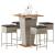Set mobilier bar de grădină, cu perne, 5 piese, gri, poliratan GartenMobel Dekor