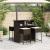 Set mobilier bar de grădină cu perne, 5 piese, maro, poliratan GartenMobel Dekor