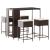 Set mobilier bar de grădină cu perne, 5 piese, maro, poliratan GartenMobel Dekor