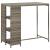 Set mobilier bar de grădină, cu perne, 3 piese, gri, poliratan GartenMobel Dekor