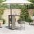 Set mobilier bar de grădină, cu perne, 3 piese, gri, poliratan GartenMobel Dekor