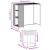 Set mobilier bar de grădină, cu perne, 3 piese, gri, poliratan GartenMobel Dekor