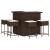 Set mobilier bar de grădină cu perne, 5 piese, maro, poliratan GartenMobel Dekor