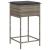 Set mobilier bar de grădină, cu perne, 3 piese, gri, poliratan GartenMobel Dekor