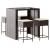 Set mobilier bar de grădină cu perne, 5 piese, maro, poliratan GartenMobel Dekor