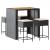 Set mobilier bar de grădină cu perne, 5 piese, negru, poliratan GartenMobel Dekor