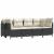 Set mobilier de grădină cu perne, 5 piese, negru, poliratan GartenMobel Dekor