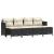 Set mobilier de grădină cu perne, 5 piese, negru, poliratan GartenMobel Dekor