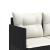 Set mobilier de grădină cu perne, 5 piese, negru, poliratan GartenMobel Dekor