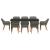 Set de masă pentru grădină cu pernă 9 pcs Gri poliratan GartenMobel Dekor