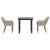Set de masă pentru grădină cu pernă 3 pcs Gri deschis poliratan GartenMobel Dekor