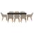 Set de masă pentru grădină cu pernă 9 pcs Gri deschis poliratan GartenMobel Dekor