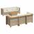 Set canapele de grădină, 7 piese, cu perne, bej, poliratan GartenMobel Dekor