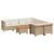 Set canapele de grădină, 9 piese, cu perne, bej, poliratan GartenMobel Dekor