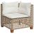 Set canapele de grădină, 4 piese, cu perne, bej, poliratan GartenMobel Dekor