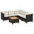 Set mobilier de grădină cu perne, 6 piese, negru, poliratan GartenMobel Dekor