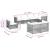 Set canapele de grădină cu perne, 8 piese, gri, poliratan GartenMobel Dekor