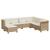 Set canapele de grădină, 7 piese, cu perne, bej, poliratan GartenMobel Dekor