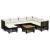 Set mobilier de grădină cu perne, 8 piese, negru, poliratan GartenMobel Dekor